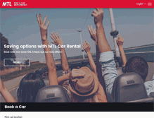 Tablet Screenshot of mtlrentacar.com